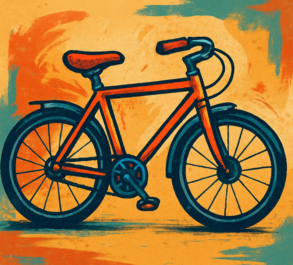 Taiwan Loop by Bike stylised image of a bicycle